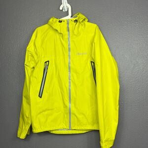Marmot Gore-tex Active Shell WaterProof Jacket Womens Medium Neon Yellow Green